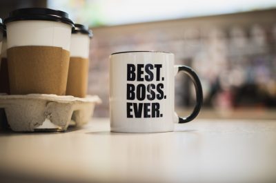 A coffee mug with best boss ever printed on it. A coffee mug with best boss ever printed on it.