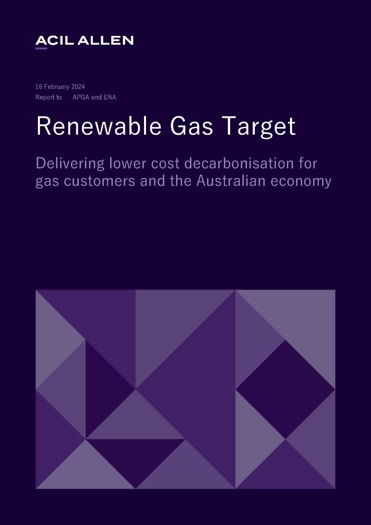 ACIL Allen - Renewable Gas Target 2024