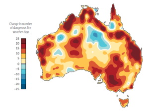 Projected bushfire increase