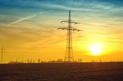 Sunset poles and wires Sunset poles and wires