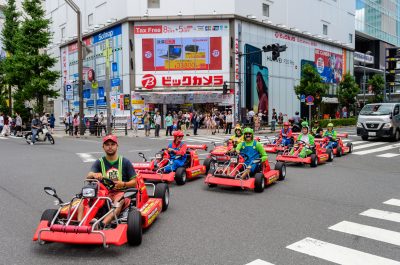 kart driving at tokyo streets kart driving at tokyo streets