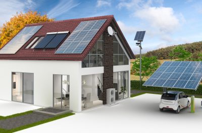 Energy supply at a house – 3d visualization Energy supply at a house – 3d visualization