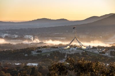 Sunrise at Parliament House Canberra Sunrise at Parliament House Canberra